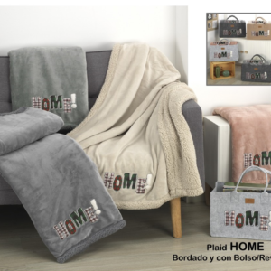 Colección mantas suaves y cálidas de Plaid Home de Confort y Estilo de Hogar, tienda hogar Valencia