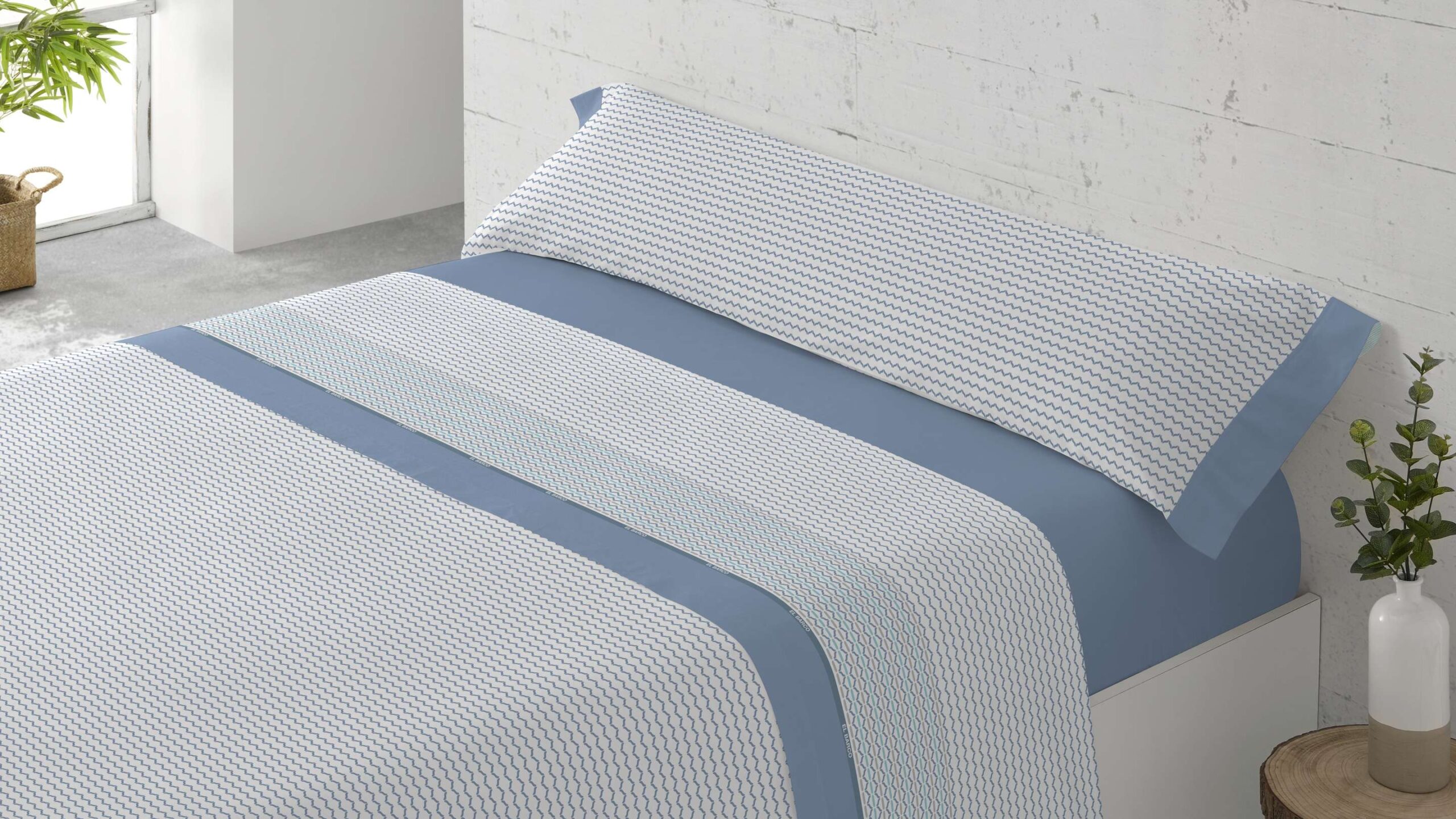 cloe azul Sábanas 50/50 Algodón Poliéster cloe azul de Confort y Estilo de Hogar, tienda sábanas Valencia