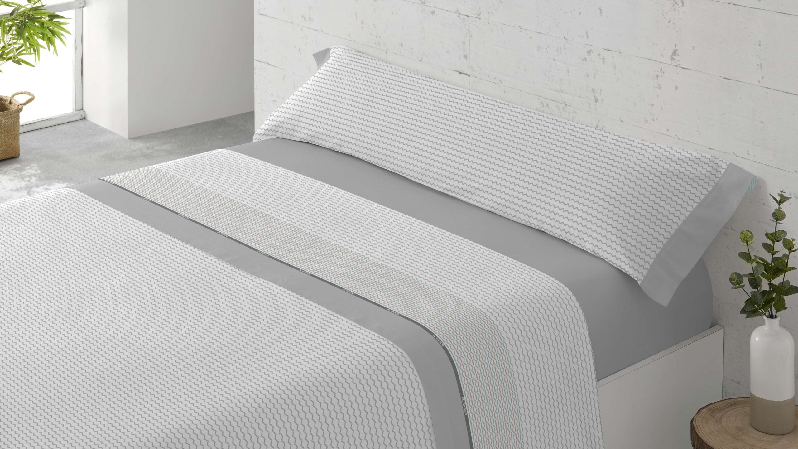 Sábanas 50/50 Algodón Poliéster cloe gris de Confort y Estilo de Hogar, tienda sábanas Valencia