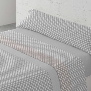 Sábanas 50/50 Algodón Poliéster trébol gris de Confort y Estilo de Hogar, tienda sábanas Valencia